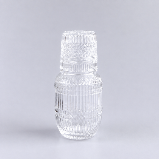 600ml Glass Water Carafe with Glass – Textured Designs