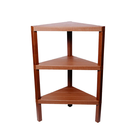 Max Corner Rack – 3-Tier Multipurpose Plastic Shelf for Home & Office Storage