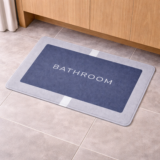 Super Absorbent Bathroom Floor Mat – Non-Slip Rectangle Washroom Rug with Quick Dry Technology (Assorted Designs) - Habitt