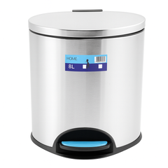 Stainless Steel Hydraulic Pedal Dustbin – 8L