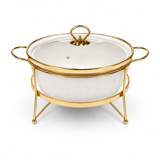 Elegant 10 Inch Round Casserole White for Premium Food Serving