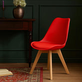 Gigma Red W/Fabric Chair - Habitt