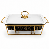 12-Inch Rectangle Burner Dish Black