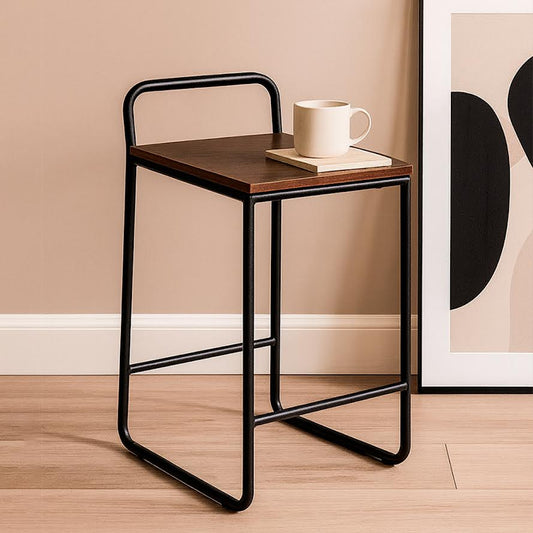 Stella Stool with Black Metal