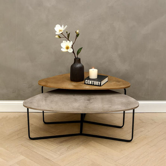 Pebble Stone table set of 3