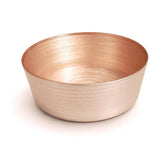 Medium Round Copper Dessert Bowl – Elegant Textured Serving Bowl - Habitt
