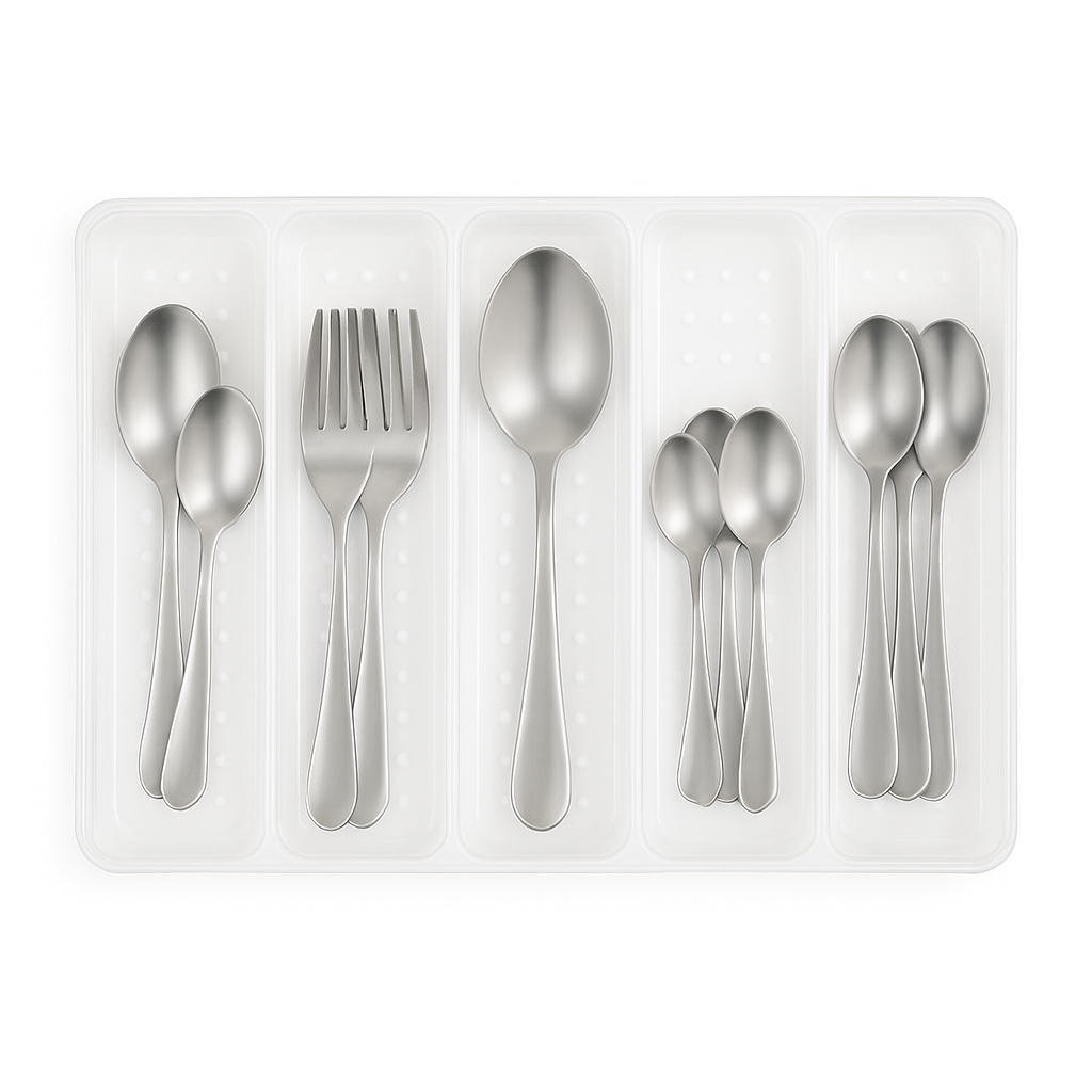 Large Plastic Multi purpose Tray – Multipurpose Drawer Organizer with 5 Compartments