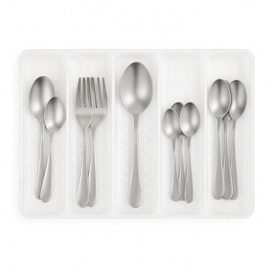Large Plastic Multi purpose Tray – Multipurpose Drawer Organizer with 5 Compartments