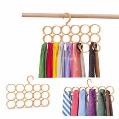 1Pc Imperial Scarf Hanger 15 Hole Pure – Multi-Ring Closet Organizer for Scarves, Ties & Accessories - Habitt