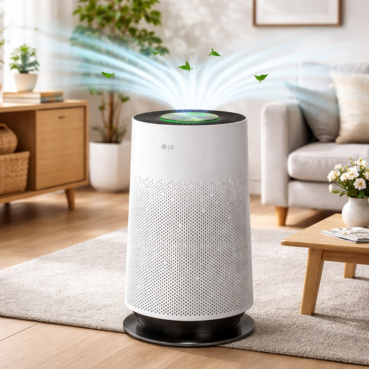 LG PuriCare™ 360° Air Purifier with Advanced Filtration & Smart Control – Powerful Whole-Room Air Cleaning (AS55GDWU0) - Habitt
