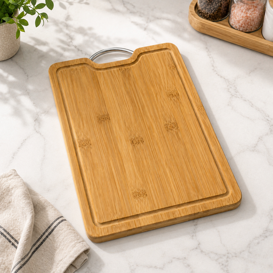 Wooden Cutting Board with Handle – 26x38CM & 30x43CM | Kitchen Chopping, Slicing & Food Preparation Board