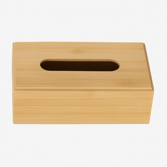 Wooden Tissue Box – Simple Rectangle Tissue Holder for Home, Office & Bathroom