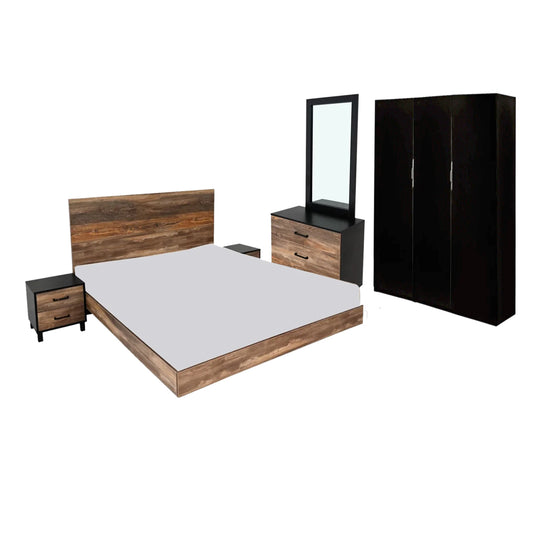 Flamingo - Bed, Dresser & 3 Door Wardrobe - Habitt