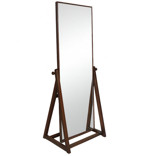 Aura Full-Length Wooden Standing Mirror – Elegant Adjustable Floor Mirror