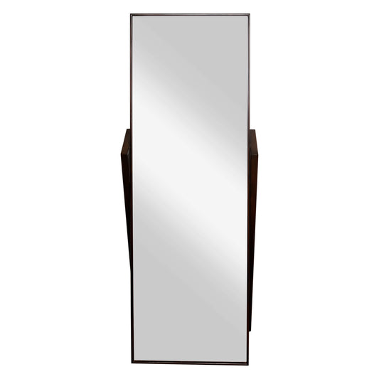 Lean Wall Mirror with Wooden Frame – Modern Standing Mirror