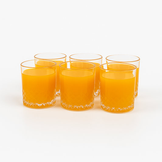 Premium Tumbler Glass – 320ml (Set of 6)