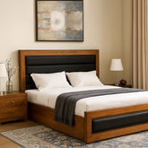 Clover King Size Bed with 2 Side Table - Habitt