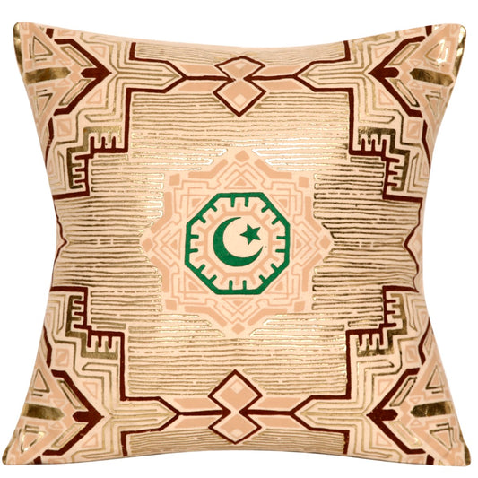 Willow Cushion Cover – Heritage Digital Print Decorative Pillow Case (18 x 18 Inches)
