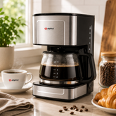Alpina SF-2800 Coffee Maker | 680W Drip Coffee Machine with 6 Cups Capacity – Black & Stainless Steel