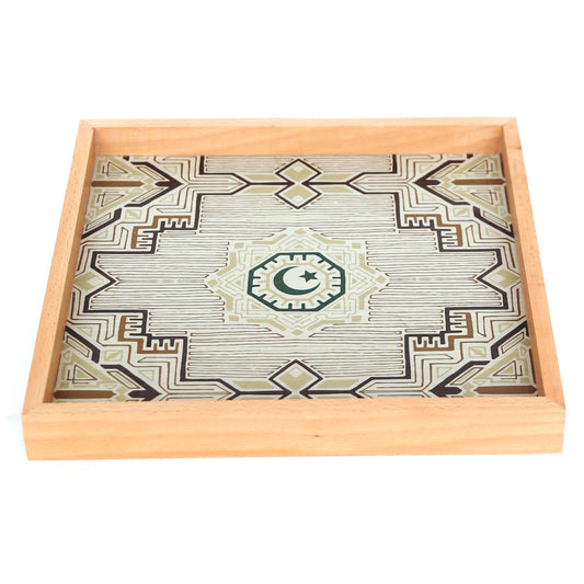 Marzipan Wooden Serving Tray – 13x13 Inch Decorative Square Tray