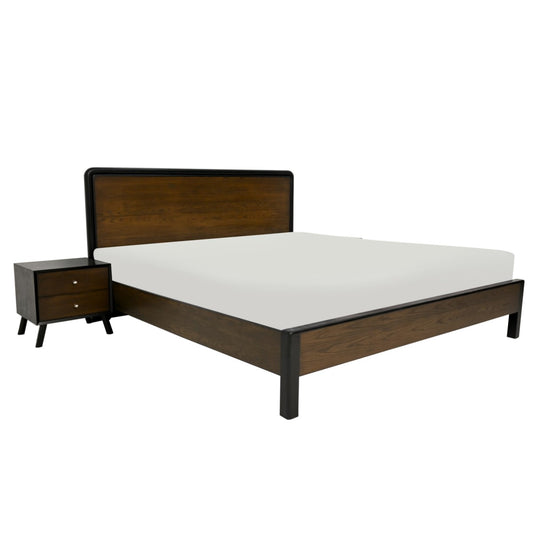 Norre King Size Bed with 2 Side Table 1200