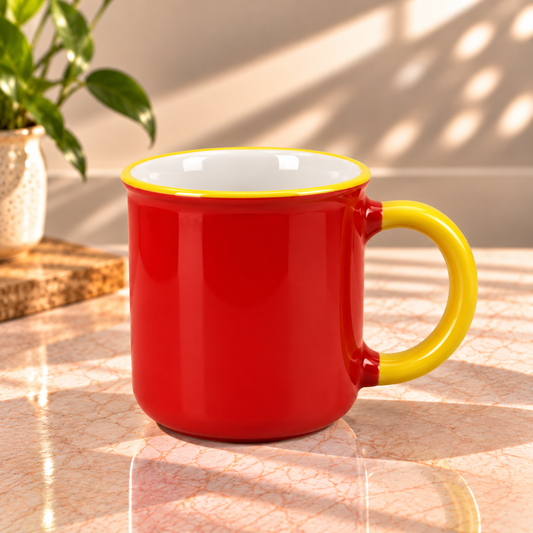 Colourful Two-Tone Ceramic Coffee Mug – Modern Tea & Coffee Cup