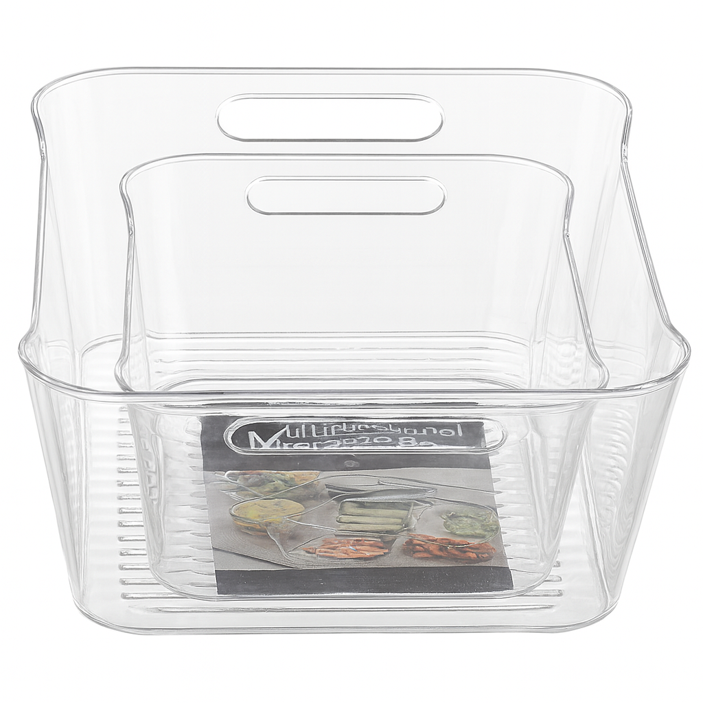 Fridge Basket – Medium Flat Transparent Organizer