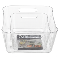 Fridge Basket – Medium Flat Transparent Organizer