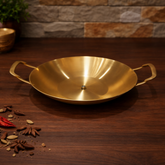 Golden Serving Wok Pan – 22 cm / 24 cm - Habitt
