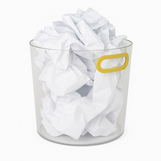 Acrylic Paper Basket – Transparent Office Dustbin