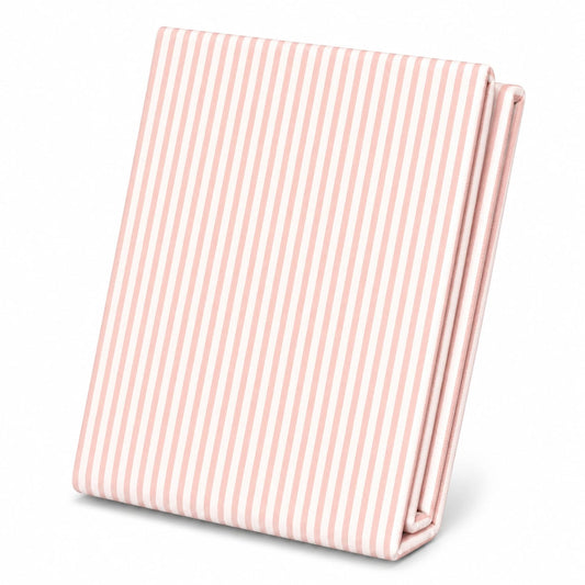 Pink linear Double Bed Sheet 96x102"
