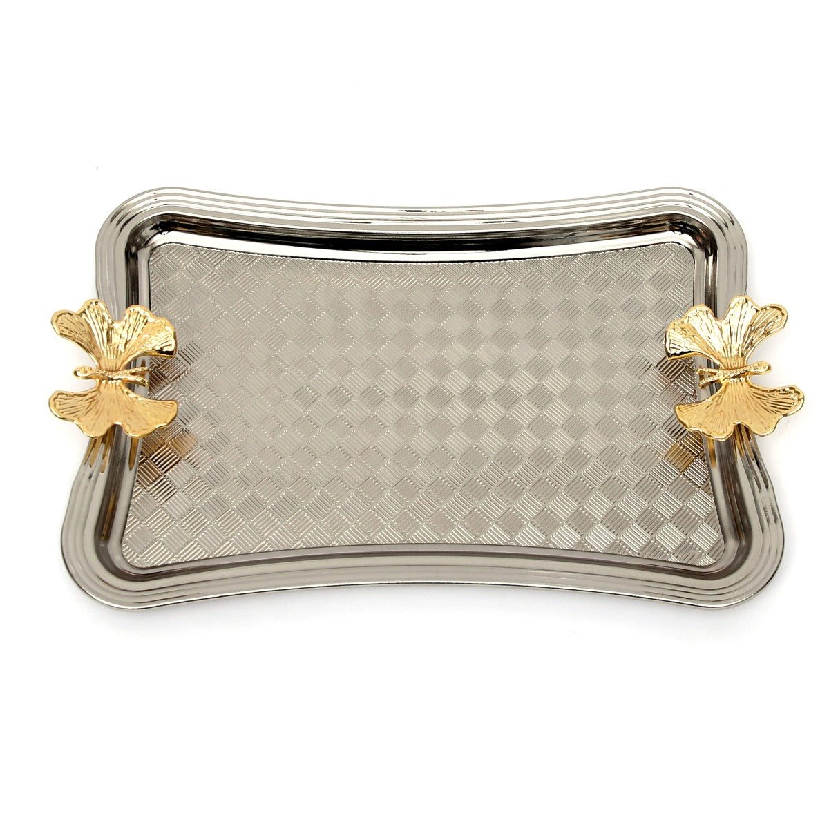 Hammered Rect Tray W/Butterfly Slv 2600K