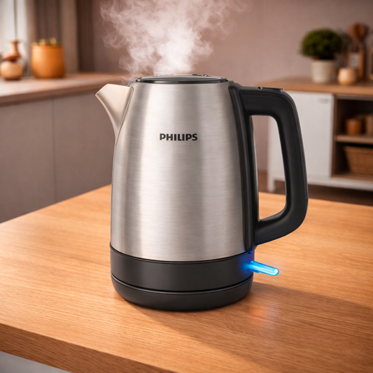 Philips Daily Collection Metal Kettle – HD9350/92 | 1.7L Stainless Steel Fast-Boil Electric Kettle - Habitt