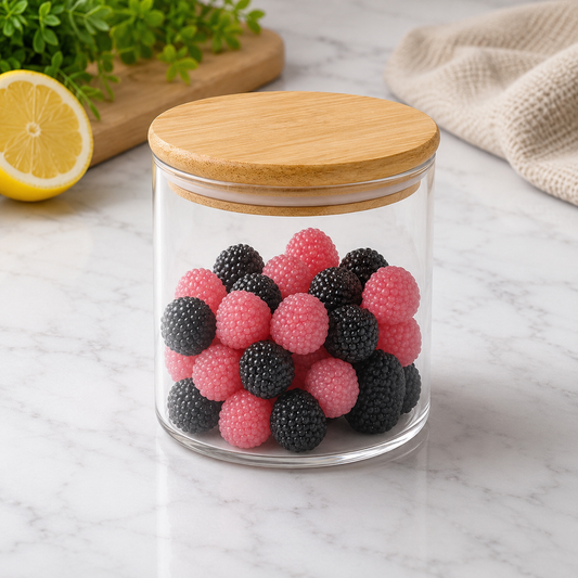 ROMA Storage Box – Clear Glass Jar with Airtight Bamboo Lid for Kitchen, Pantry & Home Organization