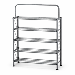 Foldable Shoe Rack with Wall Hanging – 4 Tier / 5 Tier Space Saving Shoe Organizer - Habitt