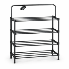 Foldable Shoe Rack with Wall Hanging – 4 Tier / 5 Tier Space Saving Shoe Organizer - Habitt