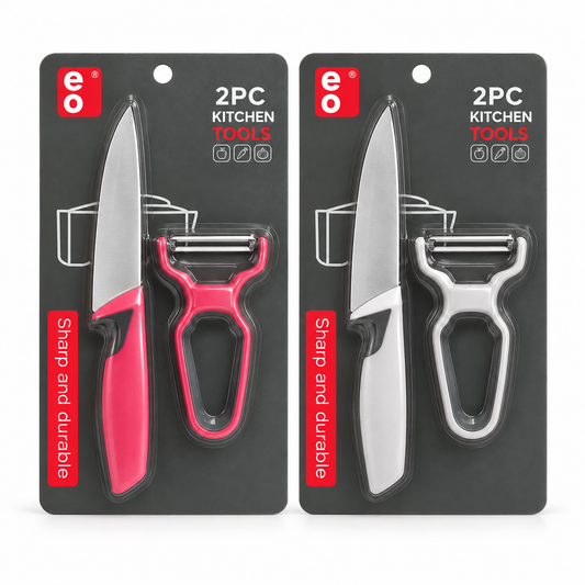 2 Pcs Kitchen Knife & Peeler Set –Assorted