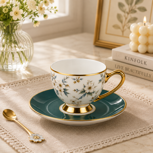 12 PCS Signature Cup & Saucer Set – Premium Tea & Coffee Serveware
