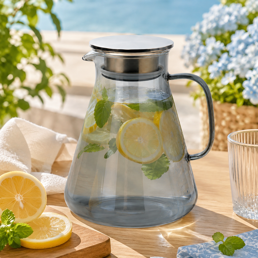 Steel Lid Glass Jug 1900ML