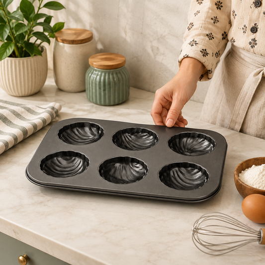6 Hole Baking Tray – Non-Stick Muffin & Cupcake Pan