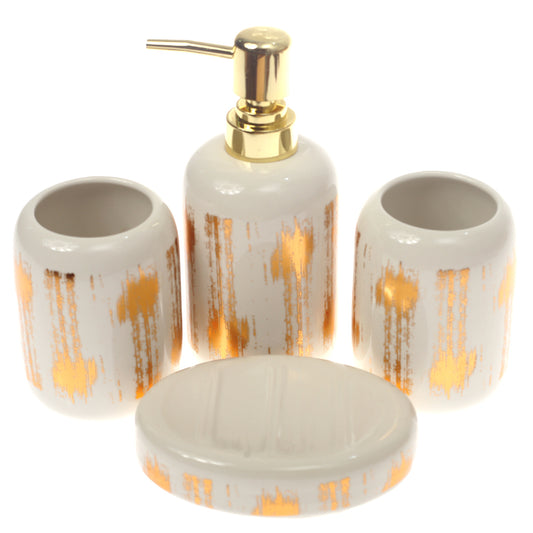 4Pcs Bath Set White 10 X 8 Inch Gs-15