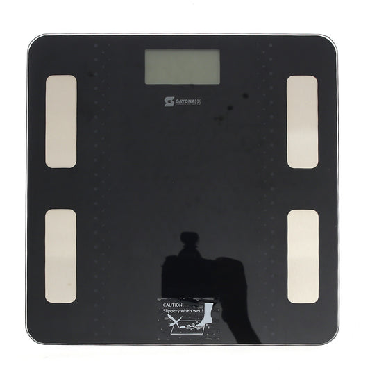 SAYONA SY2330 Digital Bath Scale – Precision Body Weight Scale with Sleek Black Glass Design