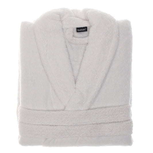 Classic White Bathrobe – 450 GSM, Small Size