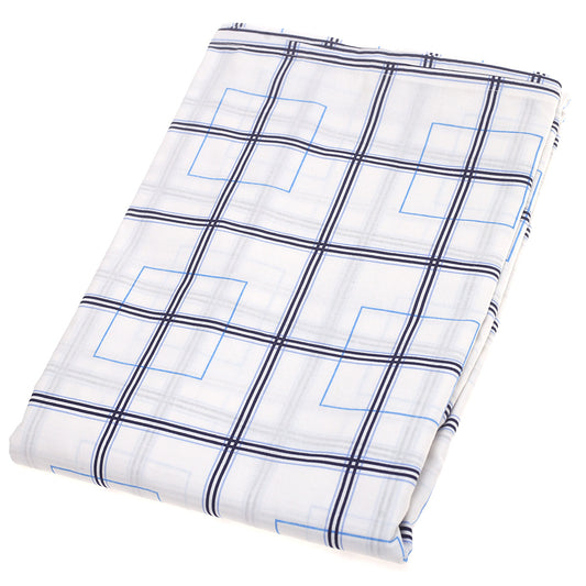 Blue  Box Geometric Double Bed Sheet 90x100"