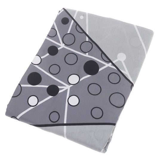 Grey Geometric Double Bed Sheet 90x100" - Habitt