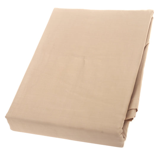 Beige Dyed Double Bed Sheet – 96x102" | Percale Cotton