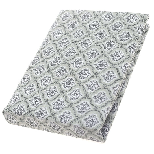 Grey Damask Double Bed Sheet – 96x102" | Percale Cotton