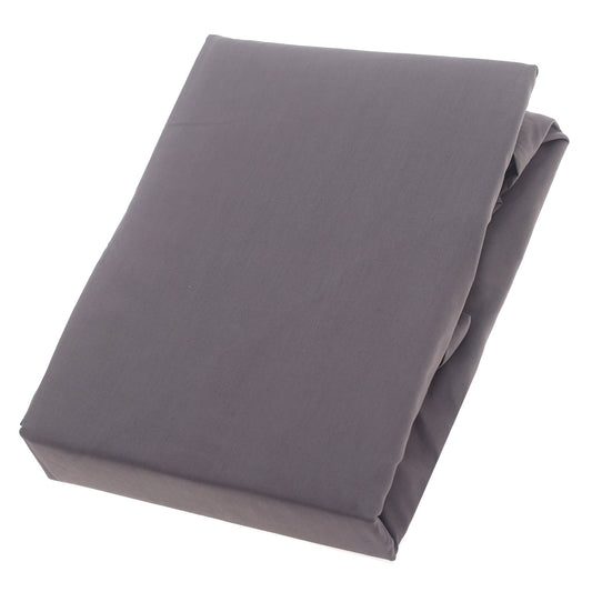 Grey Double Fitted Sheet – 72x78" | Percale Cotton