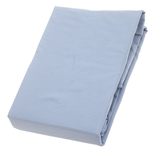 Sky Blue Double Fitted Sheet – 72x78" | Percale Cotton