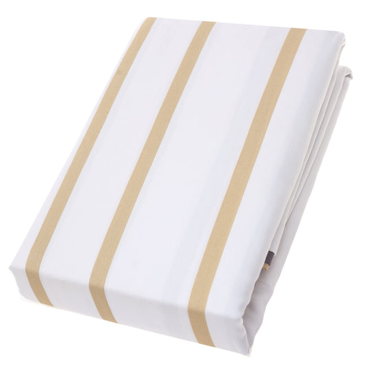 White & Black Stripe Double Bed Sheet – 96x102" | Satin Finish